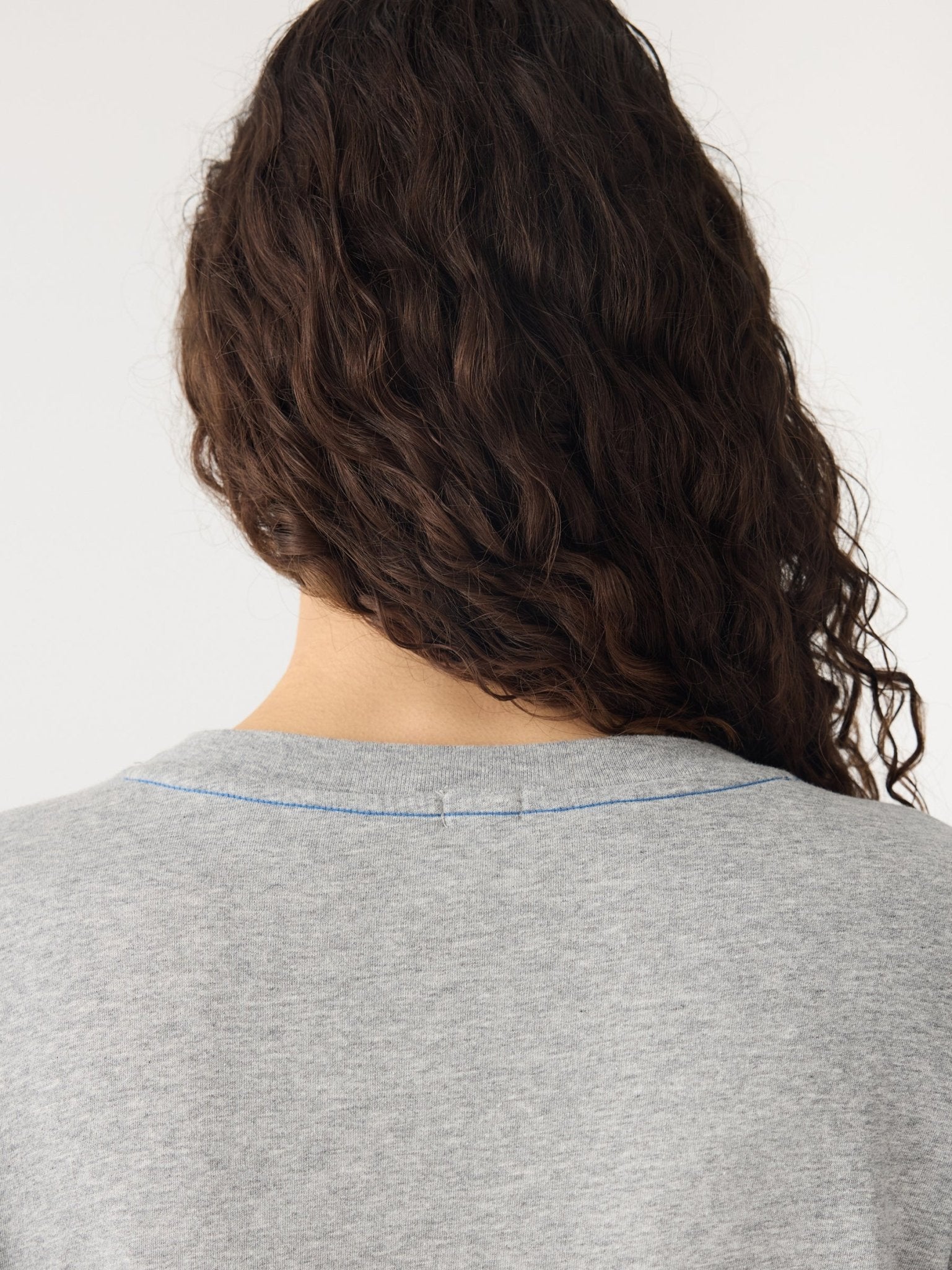 bassike | Grey Marl /Cob Slouch Dot Print T-shirt | Palm Boutique