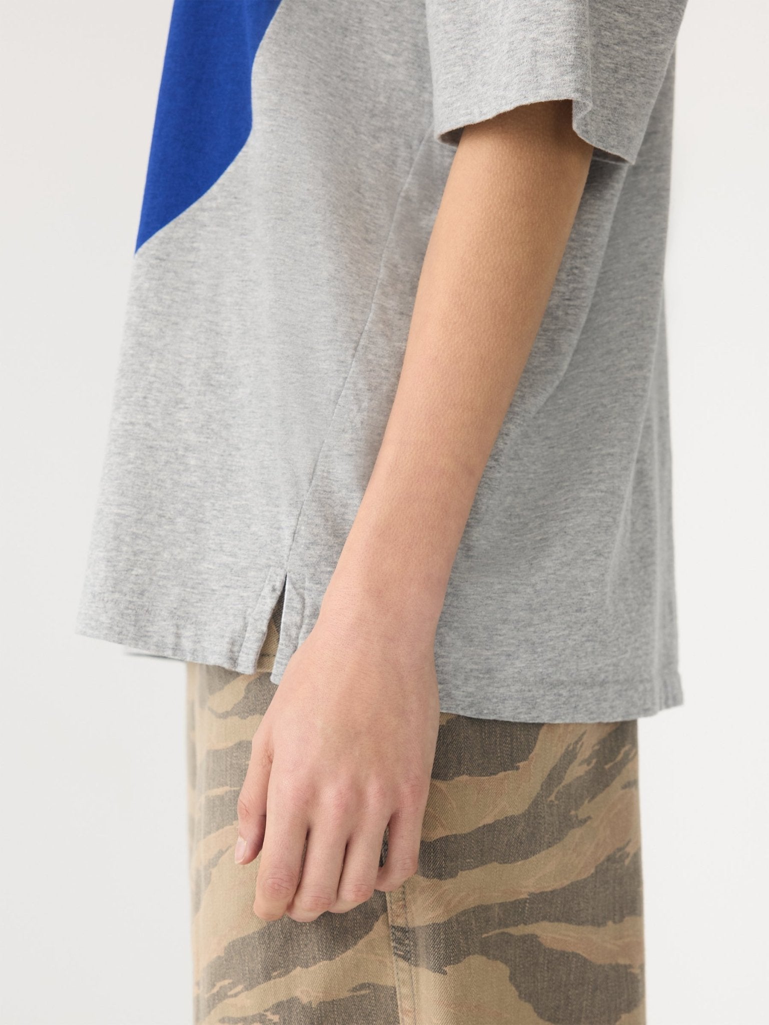 bassike | Grey Marl /Cob Slouch Dot Print T-shirt | Palm Boutique