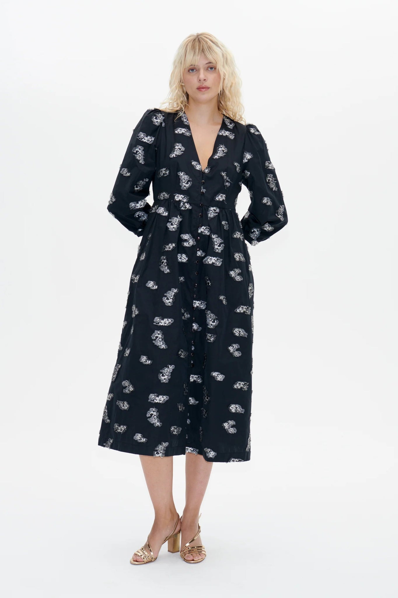 Baum Und Pferdgarten | Asina Dress | Black Bouquet Jacquard | Palm Boutique