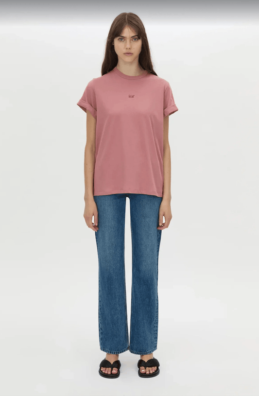 Camilla and Marc | Birdie Embroidered Tee | Rose Pink | Palm Boutique
