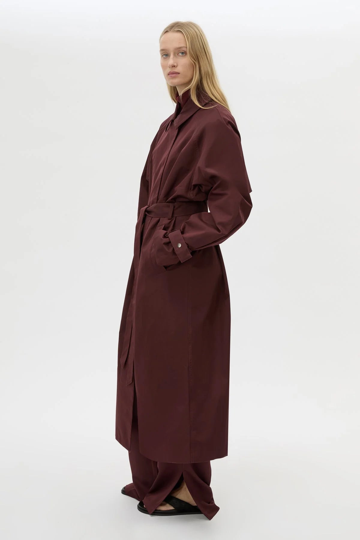 Camilla and Marc | Dia Trench Coat | Burgundy | Palm Boutique