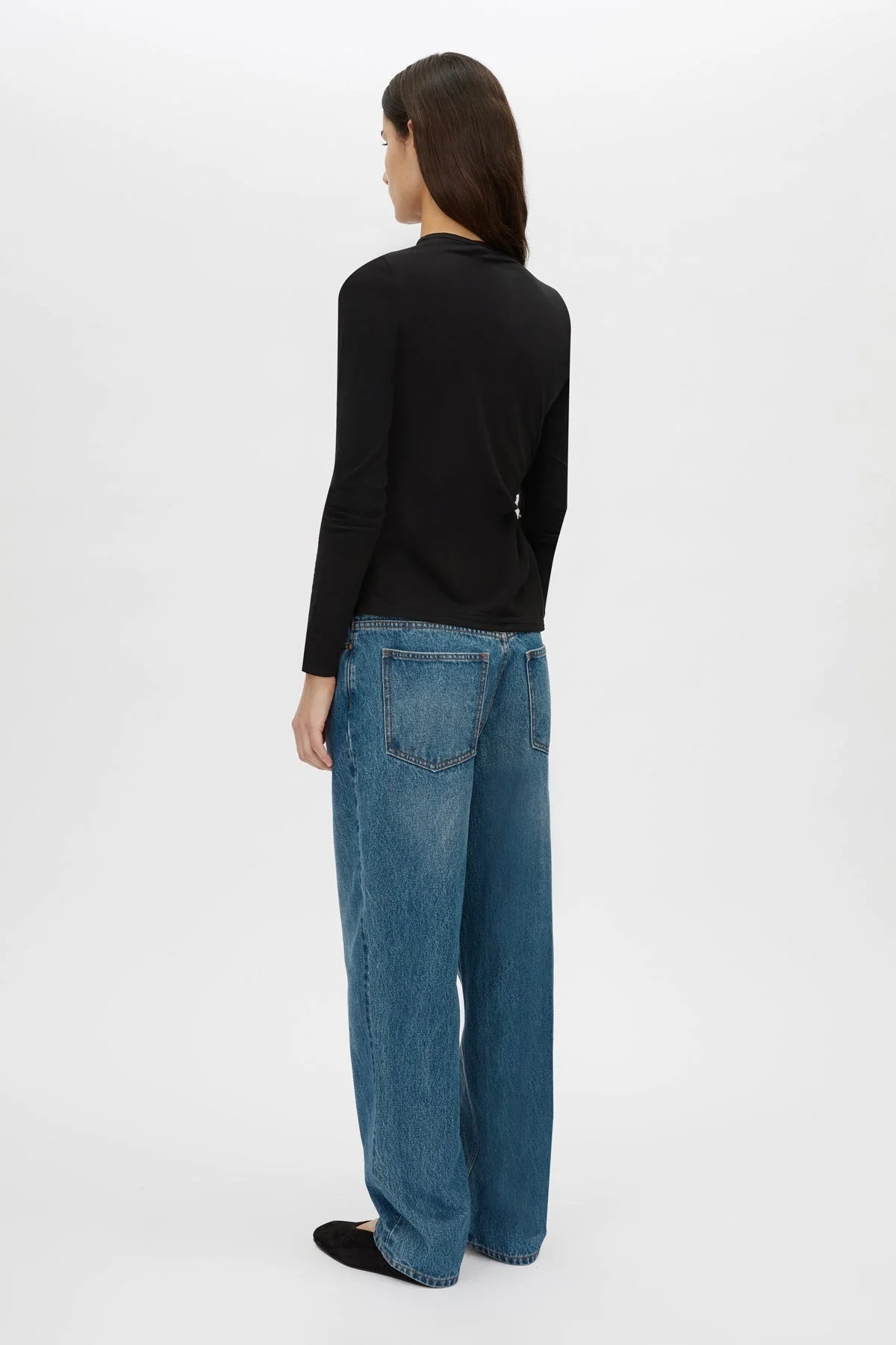 Camilla and Marc | Felton Knot Long Sleeve Tee | Black | Palm Boutique