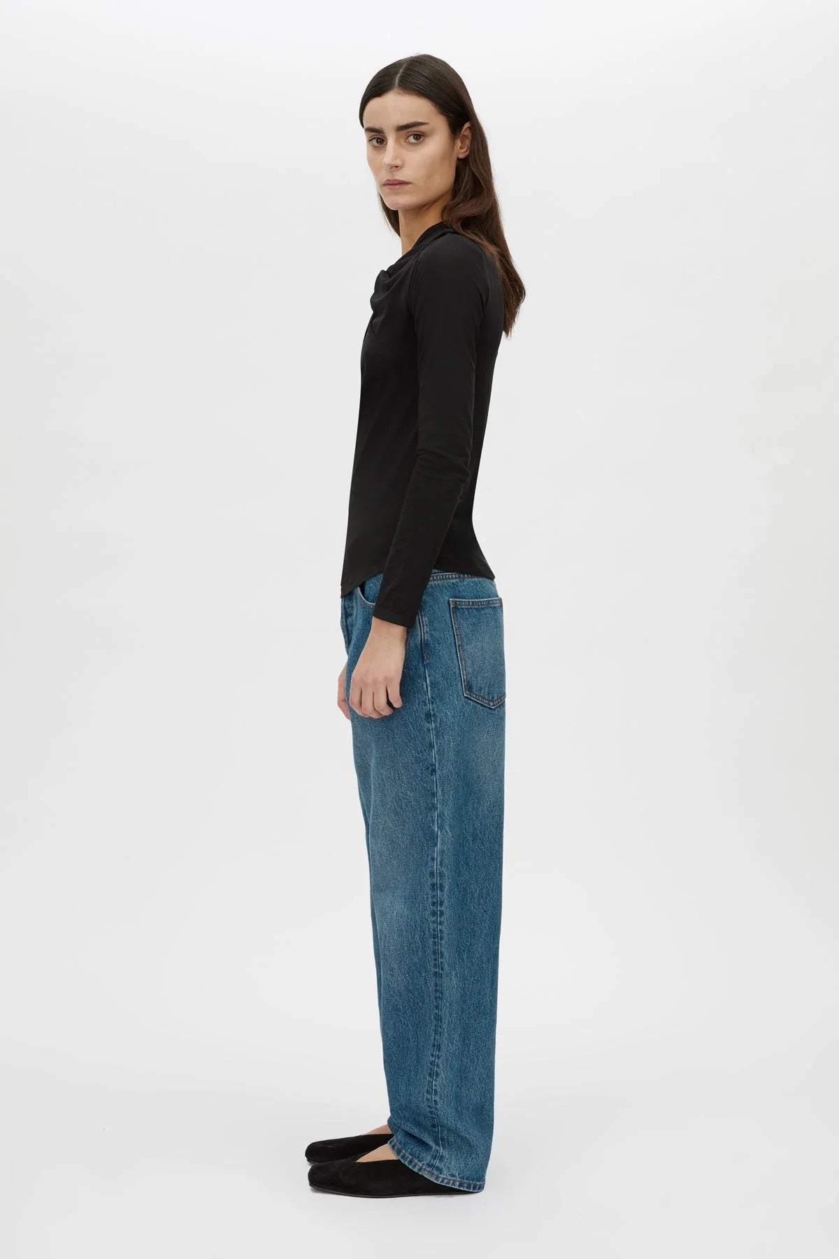 Camilla and Marc | Felton Knot Long Sleeve Tee | Black | Palm Boutique