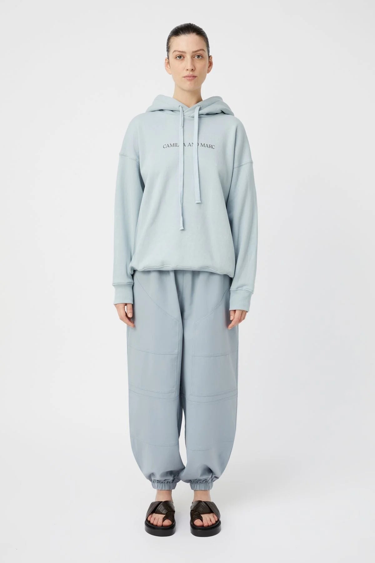 Camilla and Marc | Grayson Logo Hoodie | Misty Blue | Palm Boutique