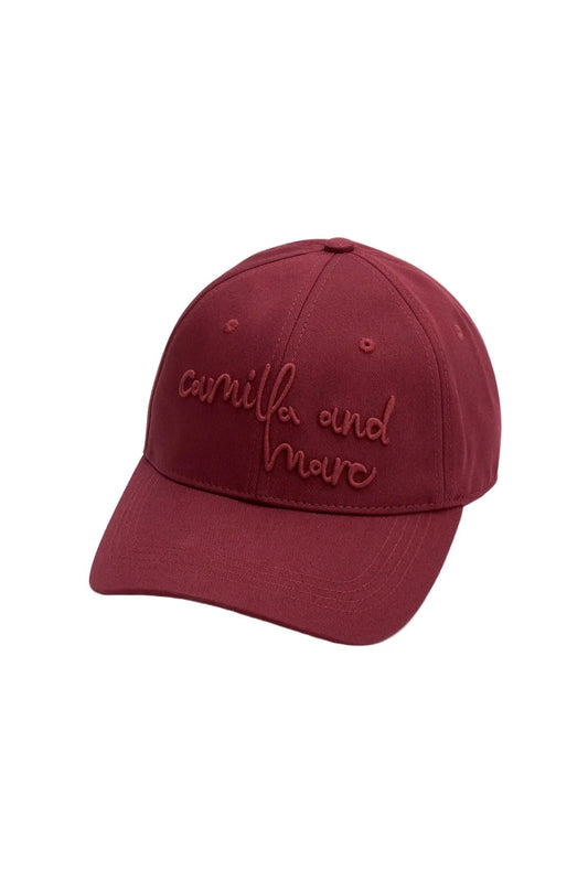 Camilla and Marc | Maren Embroidered Cap | Burgundy | Palm Boutique