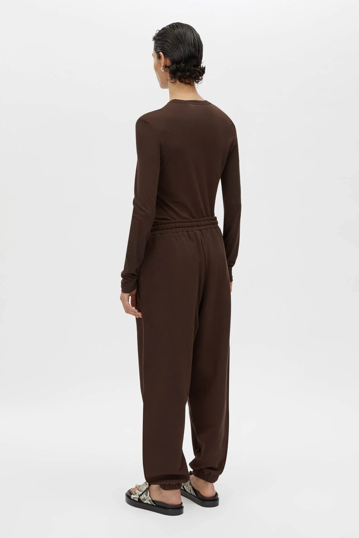 Camilla and Marc | Park Long Sleeve Logo Top | Bitter Chocolate | Palm Boutique