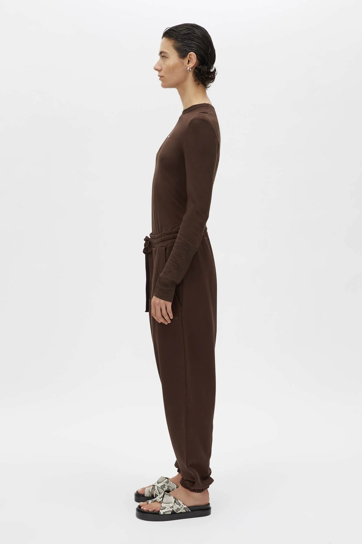 Camilla and Marc | Park Long Sleeve Logo Top | Bitter Chocolate | Palm Boutique