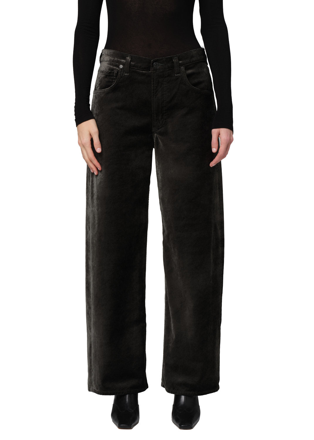 Citizens of Humanity | Ayla Baggy Velvet | Olive Leaf | Palm Boutique