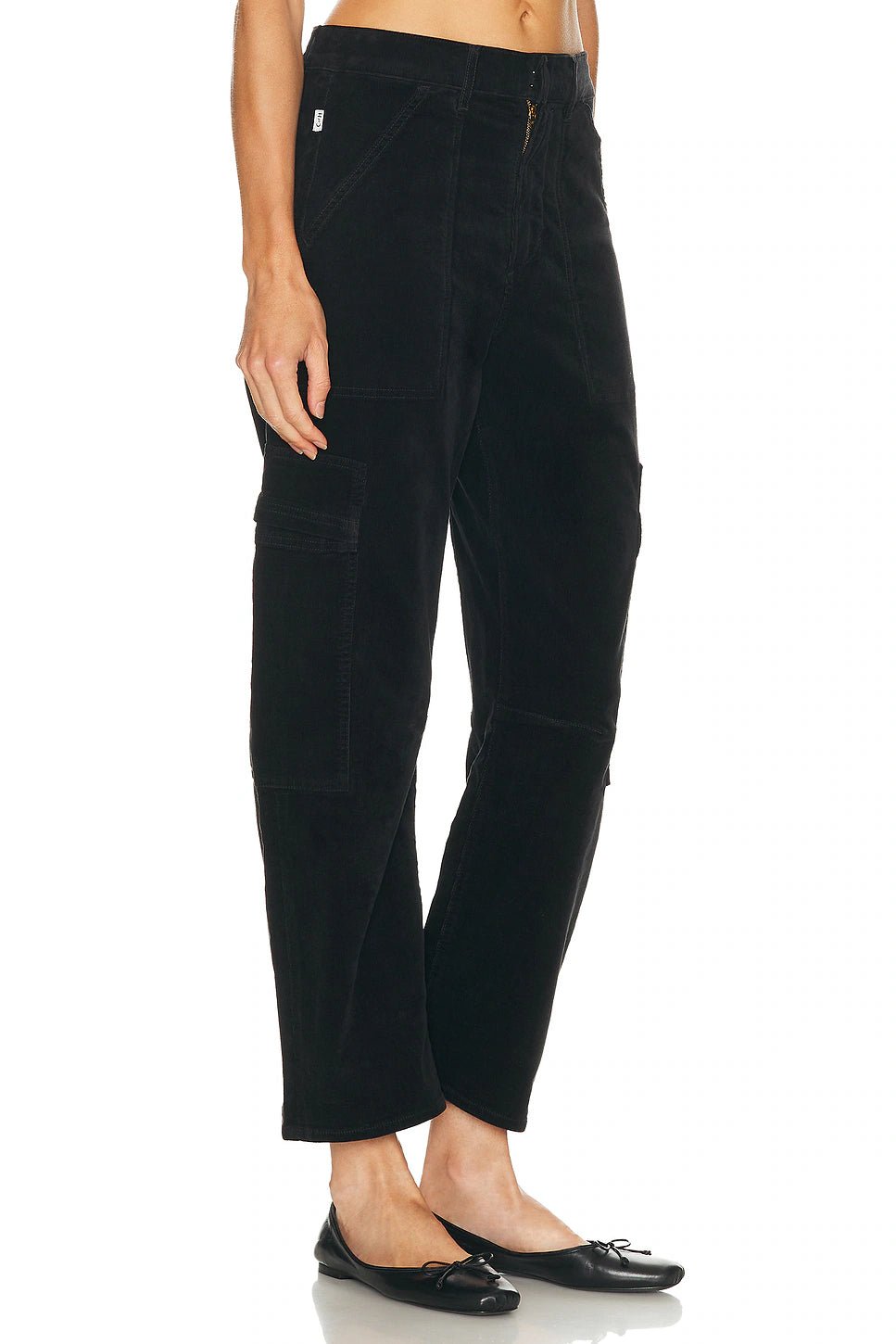 Citizens of Humanity | Marcelle Low Slung Cord Cargo | Charcoal | Palm Boutique