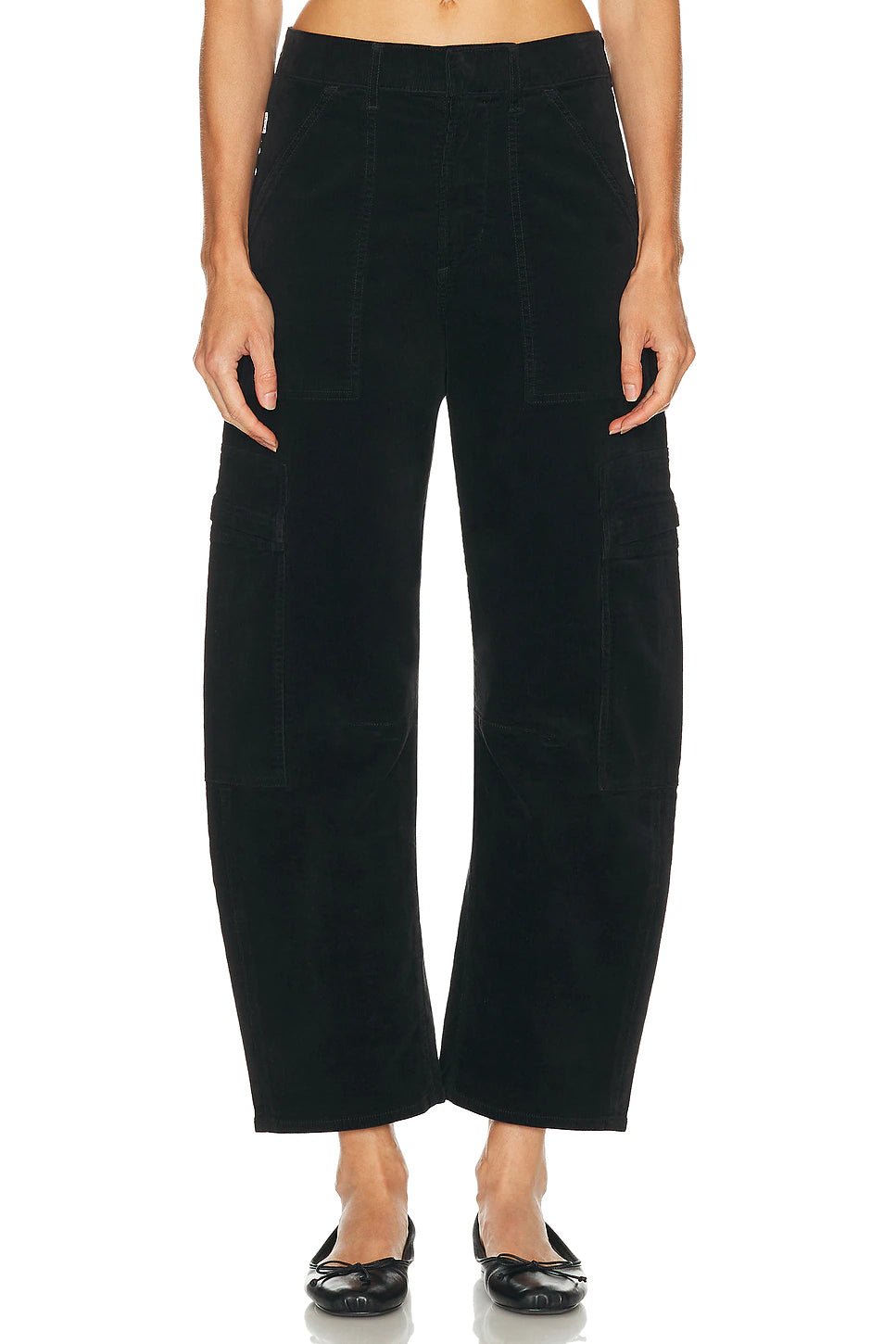 Citizens of Humanity | Marcelle Low Slung Cord Cargo | Charcoal | Palm Boutique