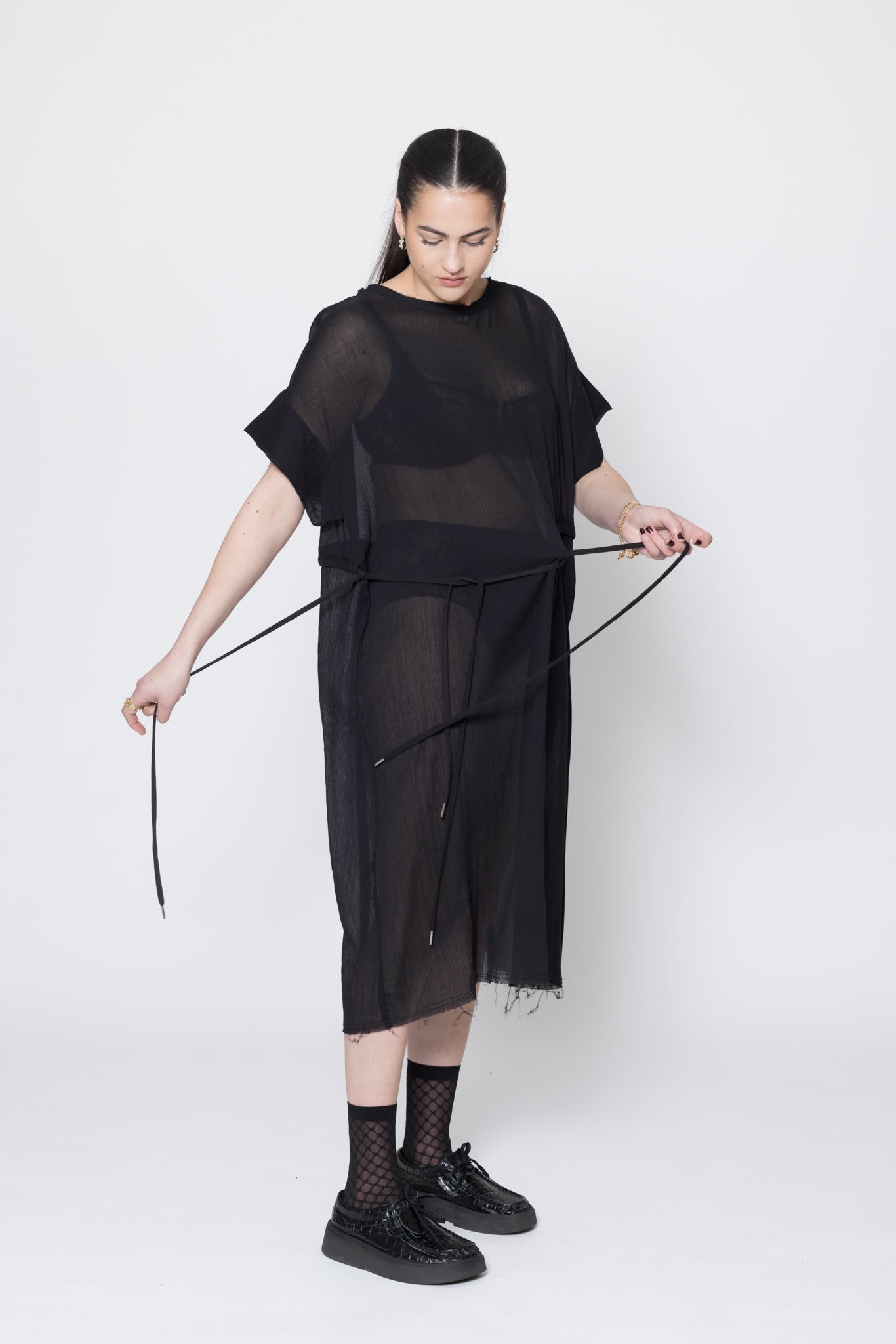 Company Of Strangers | Borderline Dress | Black Crinkle | Palm Boutique