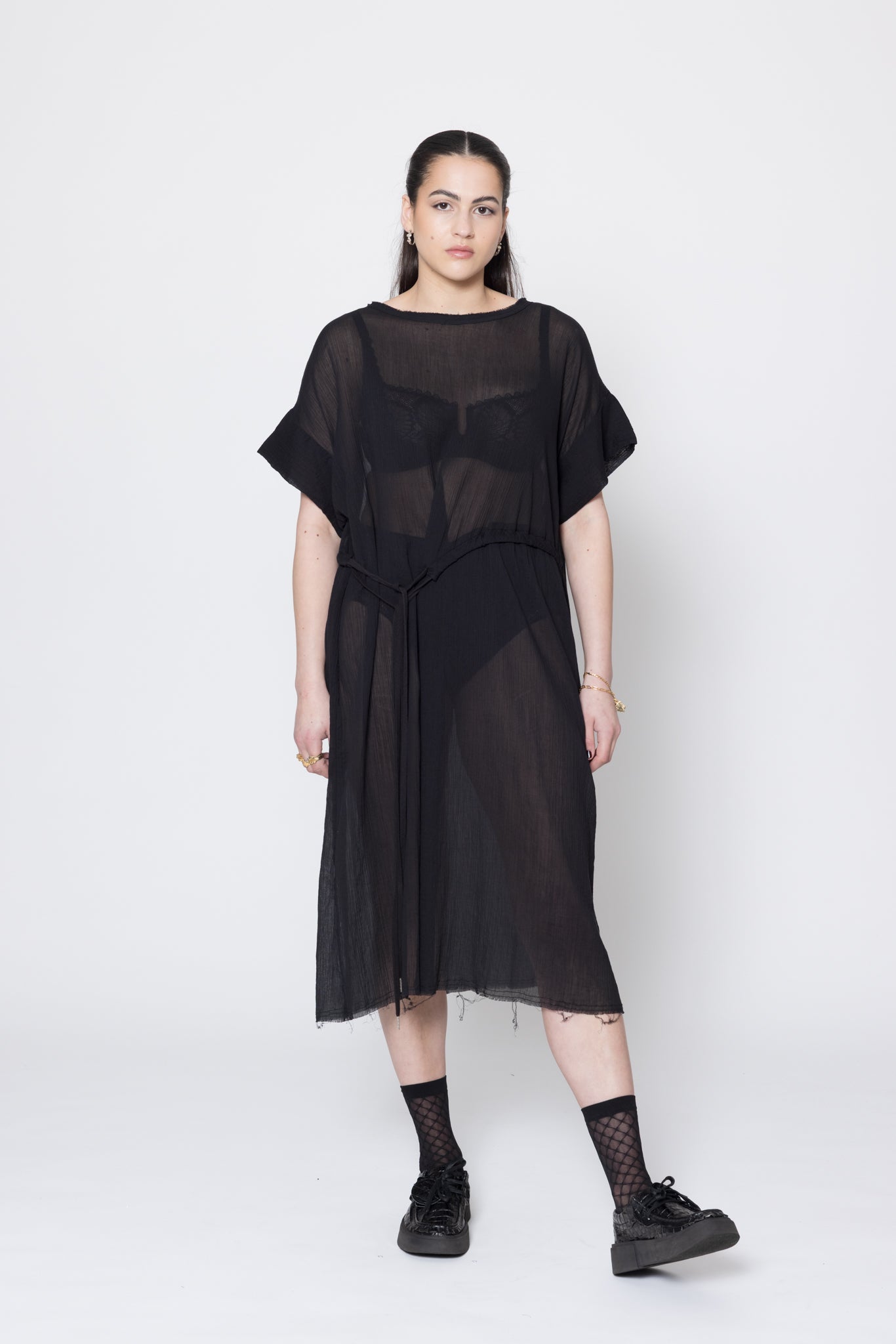 Company Of Strangers | Borderline Dress | Black Crinkle | Palm Boutique