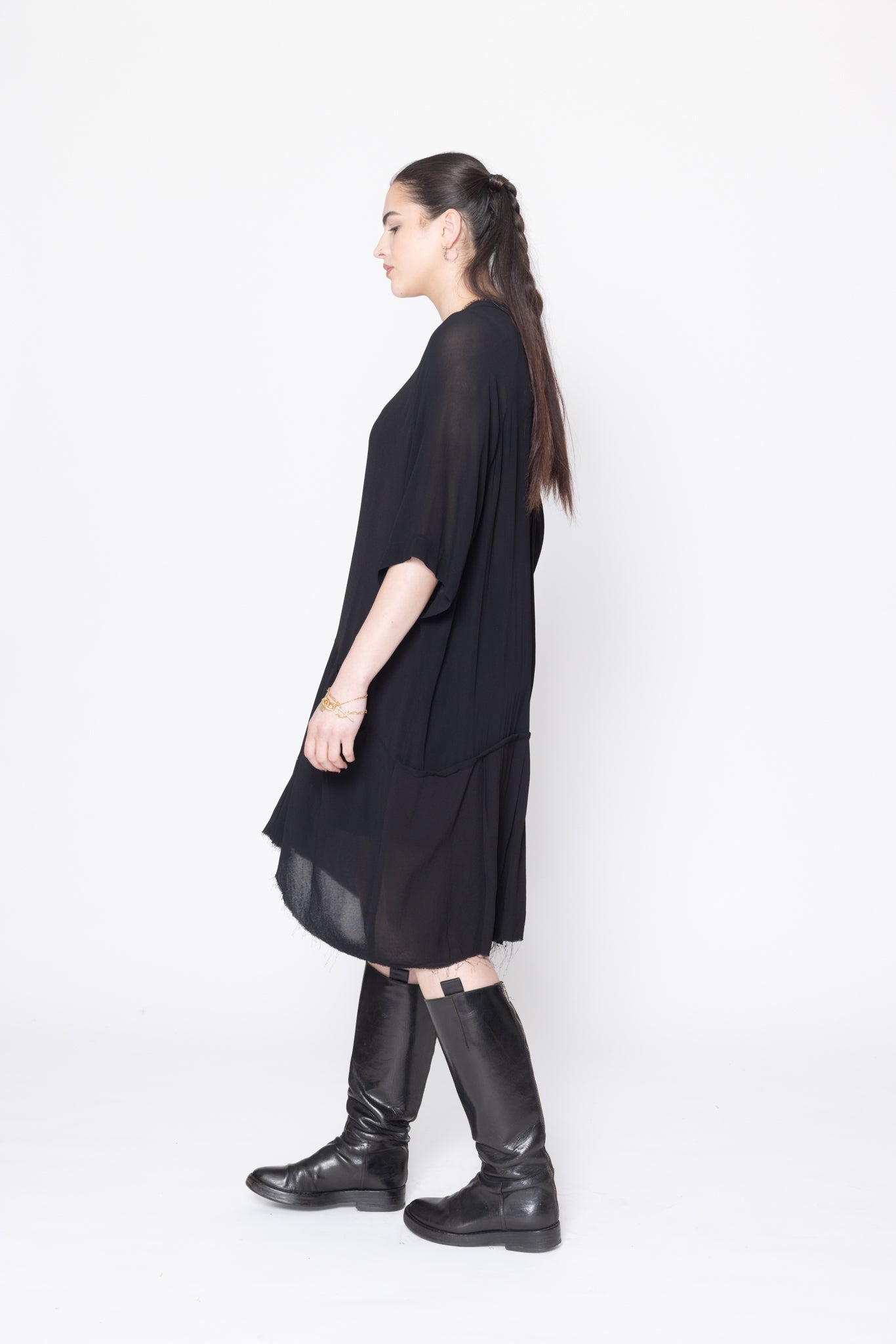 Company Of Strangers | Egos Shirtdress | Black Georgette | Palm Boutique