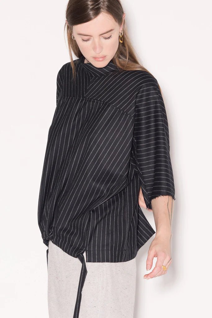 Company Of Strangers | Equal Top | Black Pinstripe | Palm Boutique