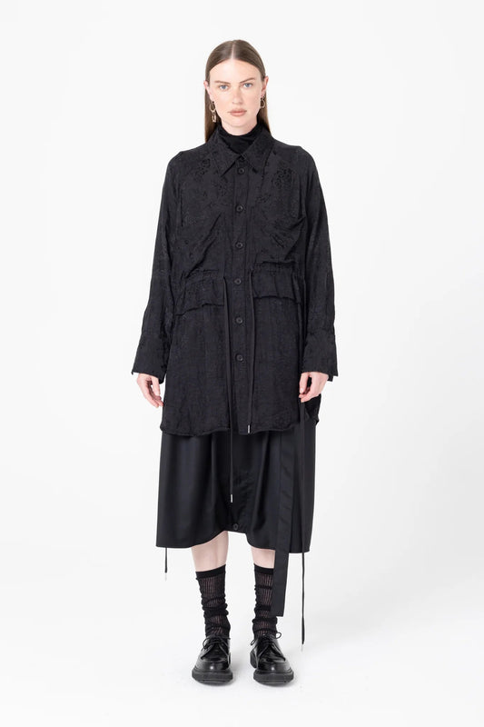 Company Of Strangers | Facts Shirtdress | Black Jacquard | Palm Boutique