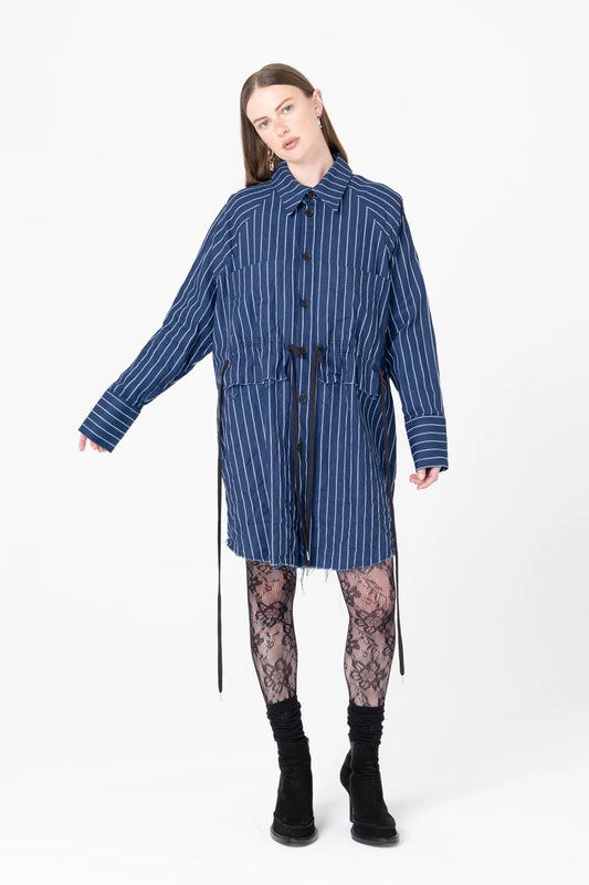 Company Of Strangers | Facts Shirtdress | Denim Stripe | Palm Boutique