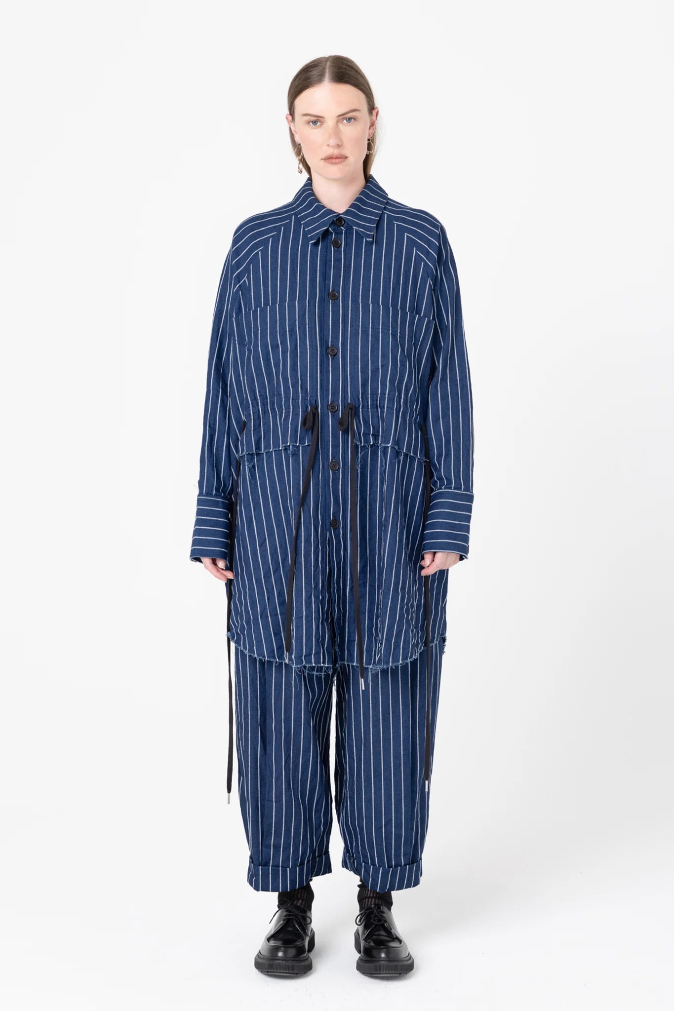 Company Of Strangers | Facts Shirtdress | Denim Stripe | Palm Boutique