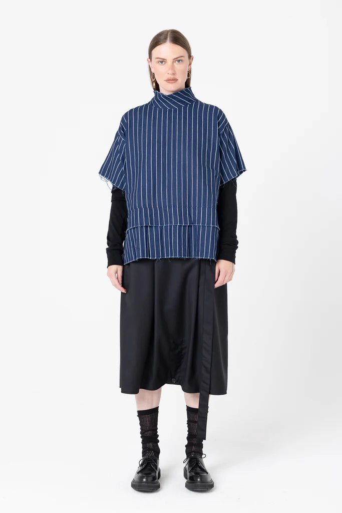 Company Of Strangers | Fax Tee | Denim Stripe | Palm Boutique
