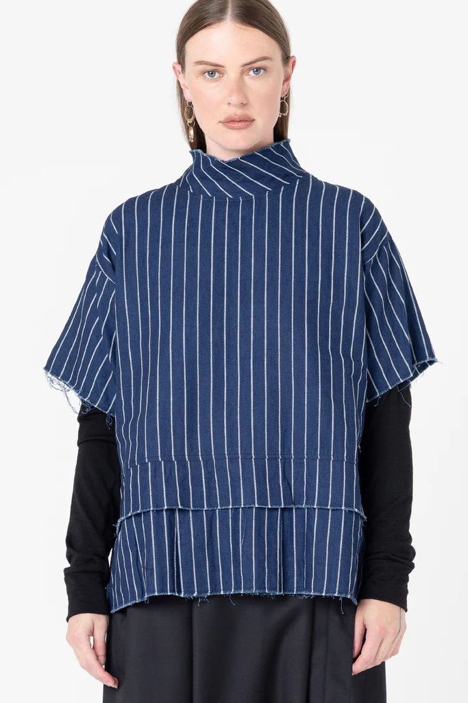Company Of Strangers | Fax Tee | Denim Stripe | Palm Boutique