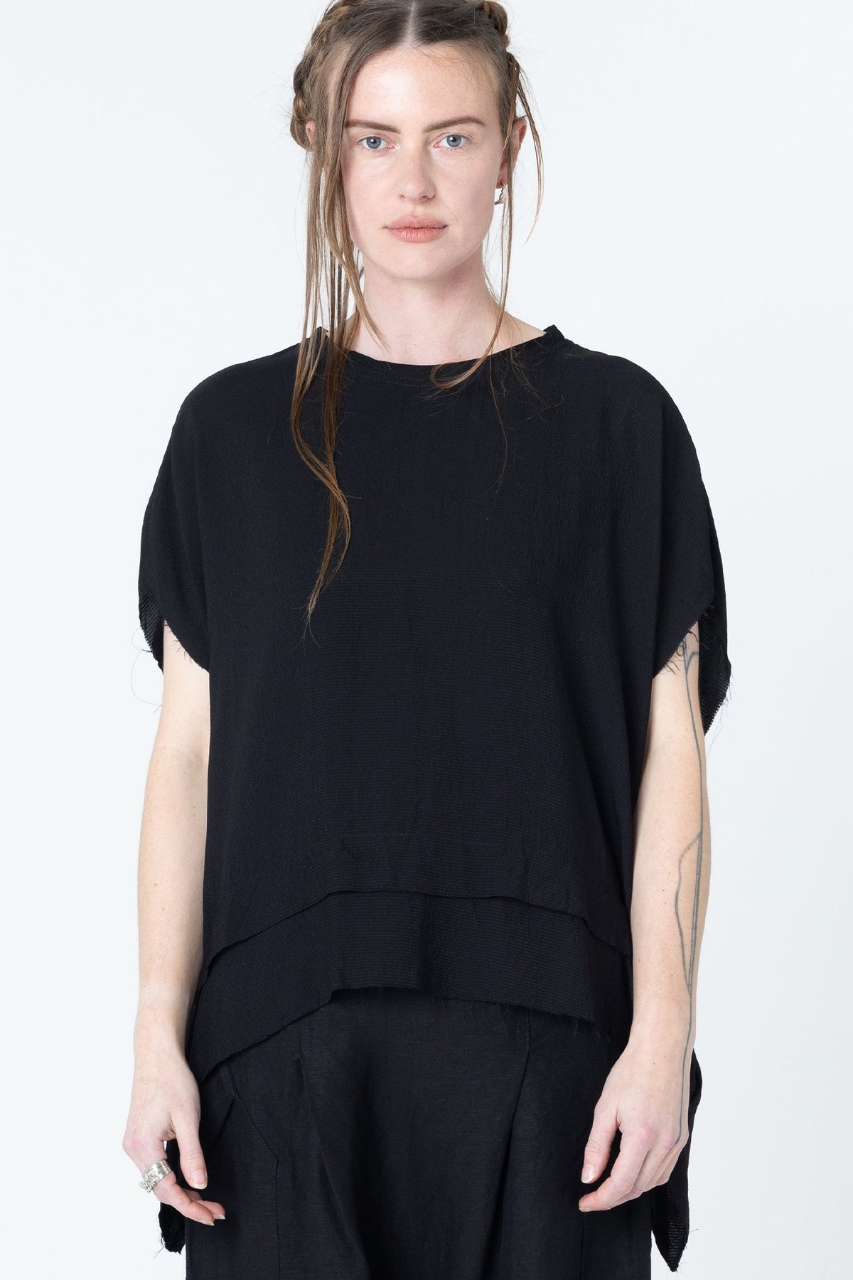 Company Of Strangers | Fold Tank | Black Seersucker | Palm Boutique