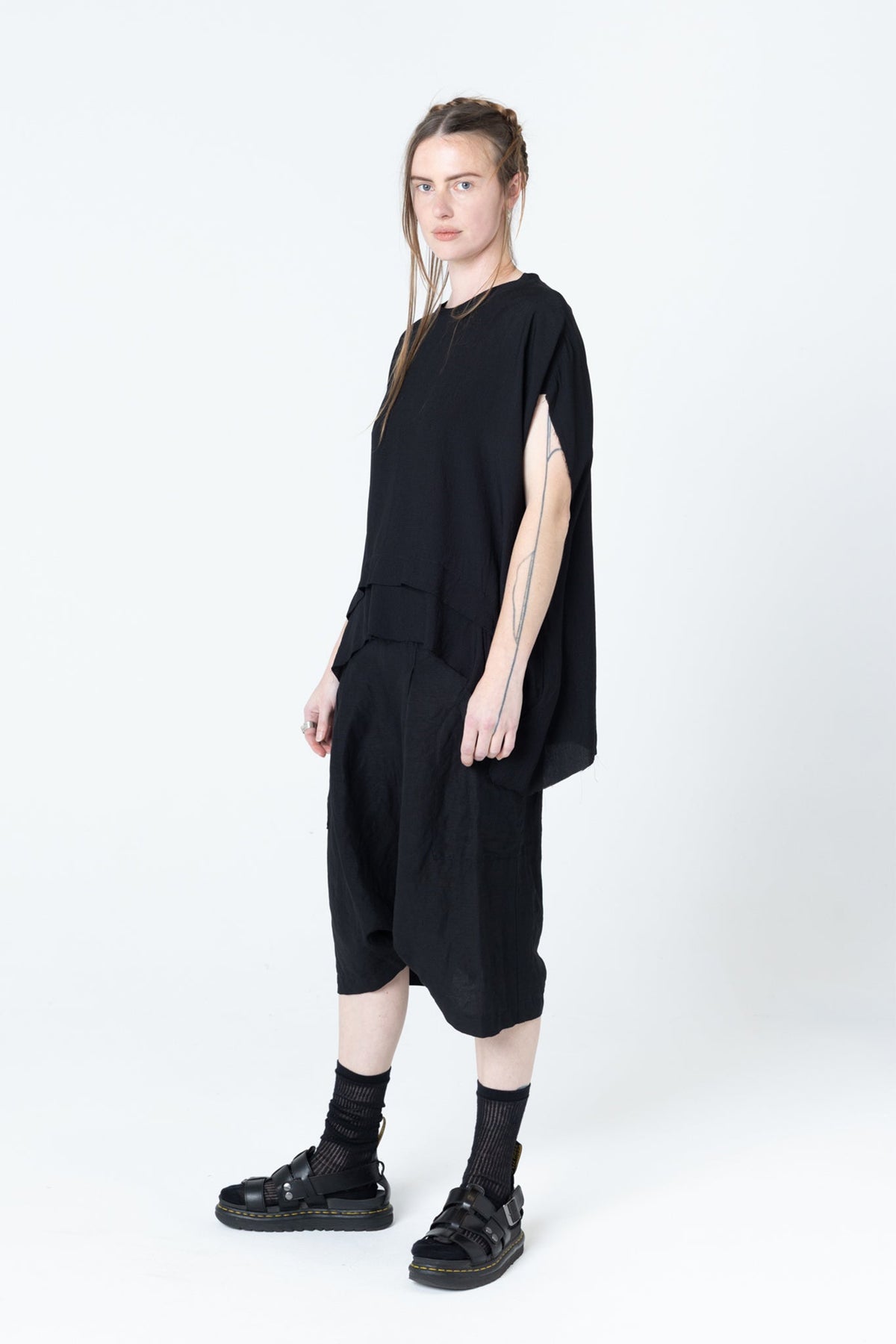 Company Of Strangers | Fold Tank | Black Seersucker | Palm Boutique