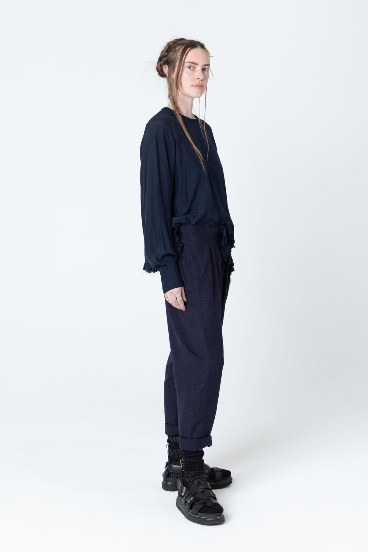 Company Of Strangers | Glaze Trackie Linen | Ink | Palm Boutique