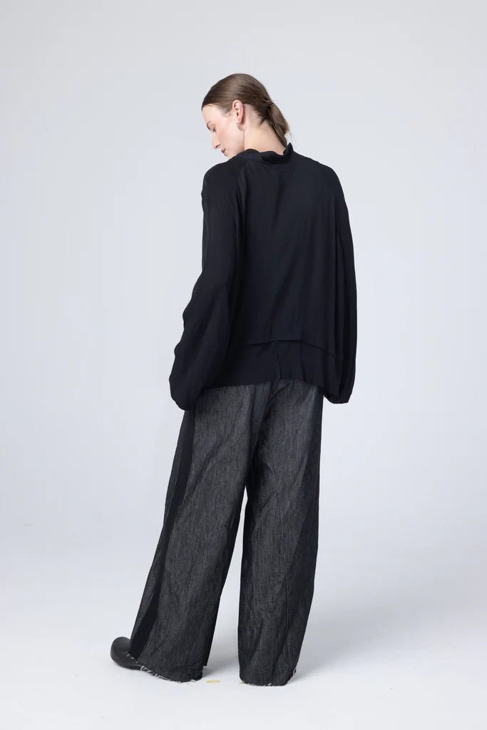 Company Of Strangers | Parka Sweater | Black Viscose Twill | Palm Boutique
