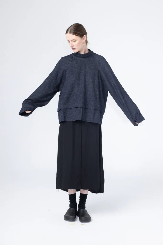 Company Of Strangers | Parka Sweater | Wool Ponti Ink Fleck | Palm Boutique