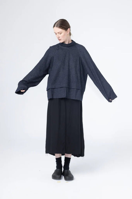 Company Of Strangers | Parka Sweater | Wool Ponti Ink Fleck | Palm Boutique
