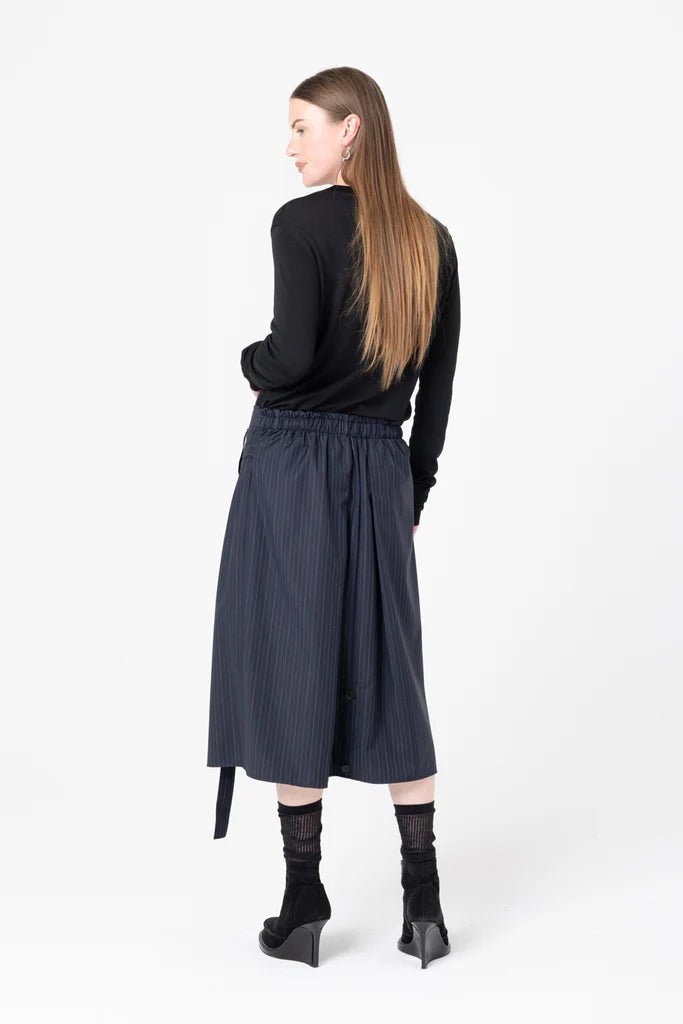Company Of Strangers | Transform Skirt | Charcoal Stripe | Palm Boutique