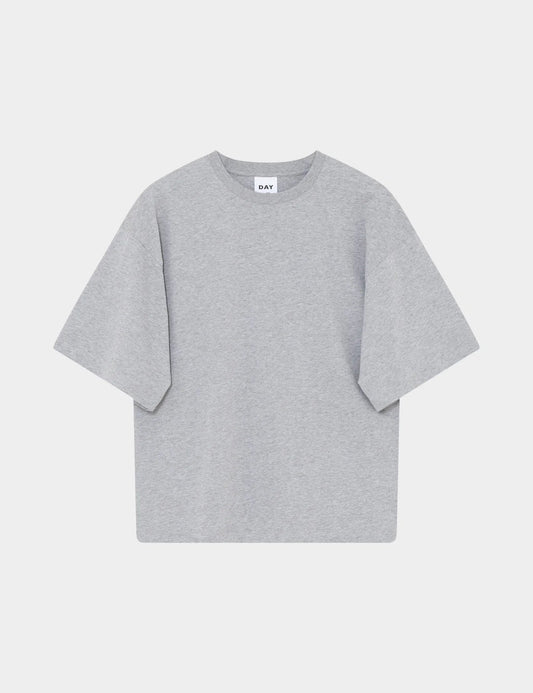 DAY Birger Et Mikkelsen | Drew Heavy Jersey T-Shirt | Grey Melange | Palm Boutique