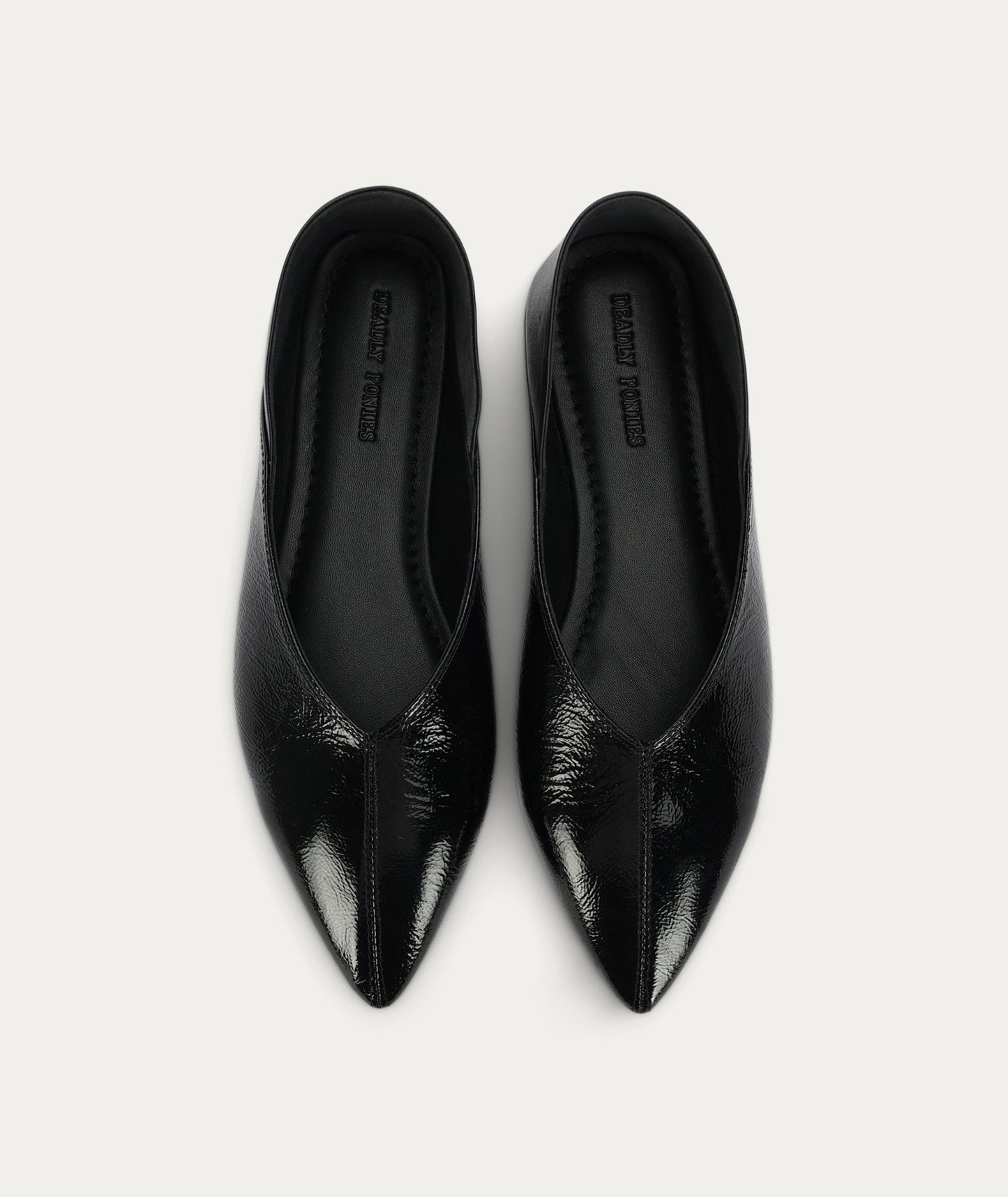 Deadly Ponies | Epona Flat | Black Patent | Palm Boutique