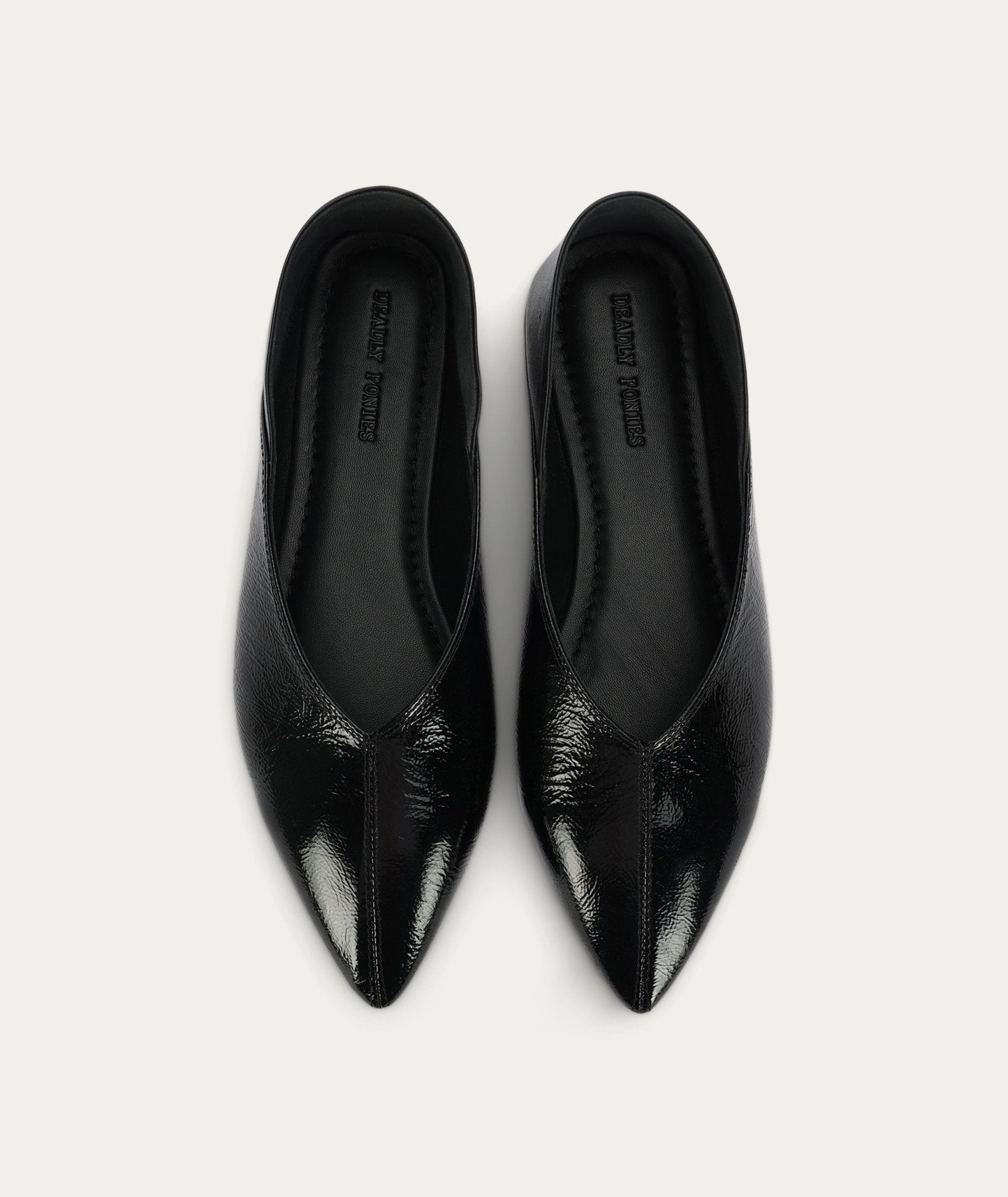 Deadly Ponies | Epona Flat | Black Patent | Palm Boutique