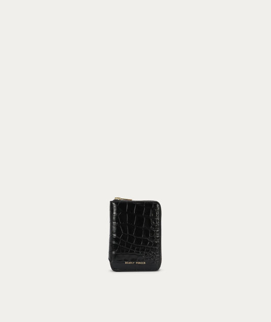 Deadly Ponies | Mini Wallet | Black Croc | Palm Boutique