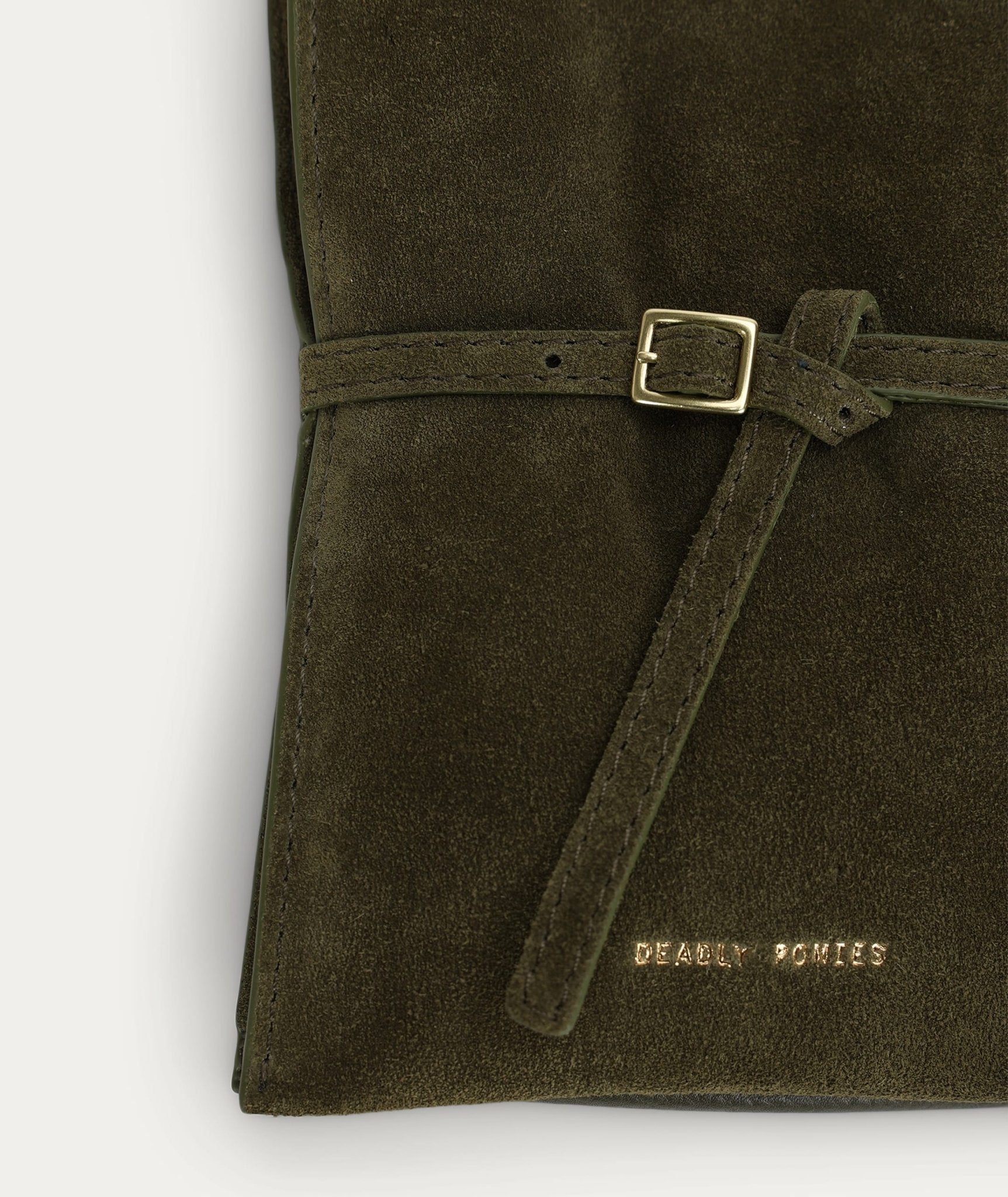Deadly Ponies | Mr Penny Pouchette | Kale Suede | Palm Boutique