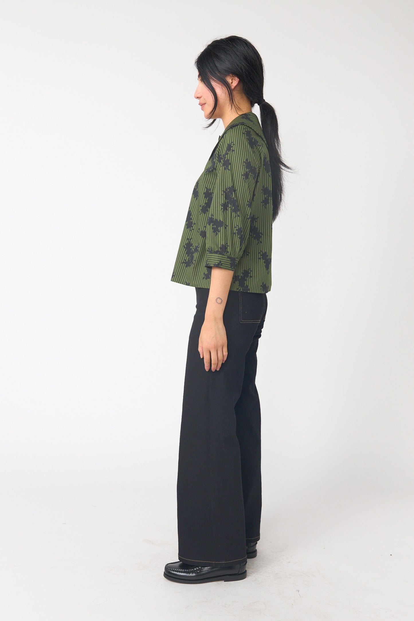 Denim Low Rise Trouser | Black