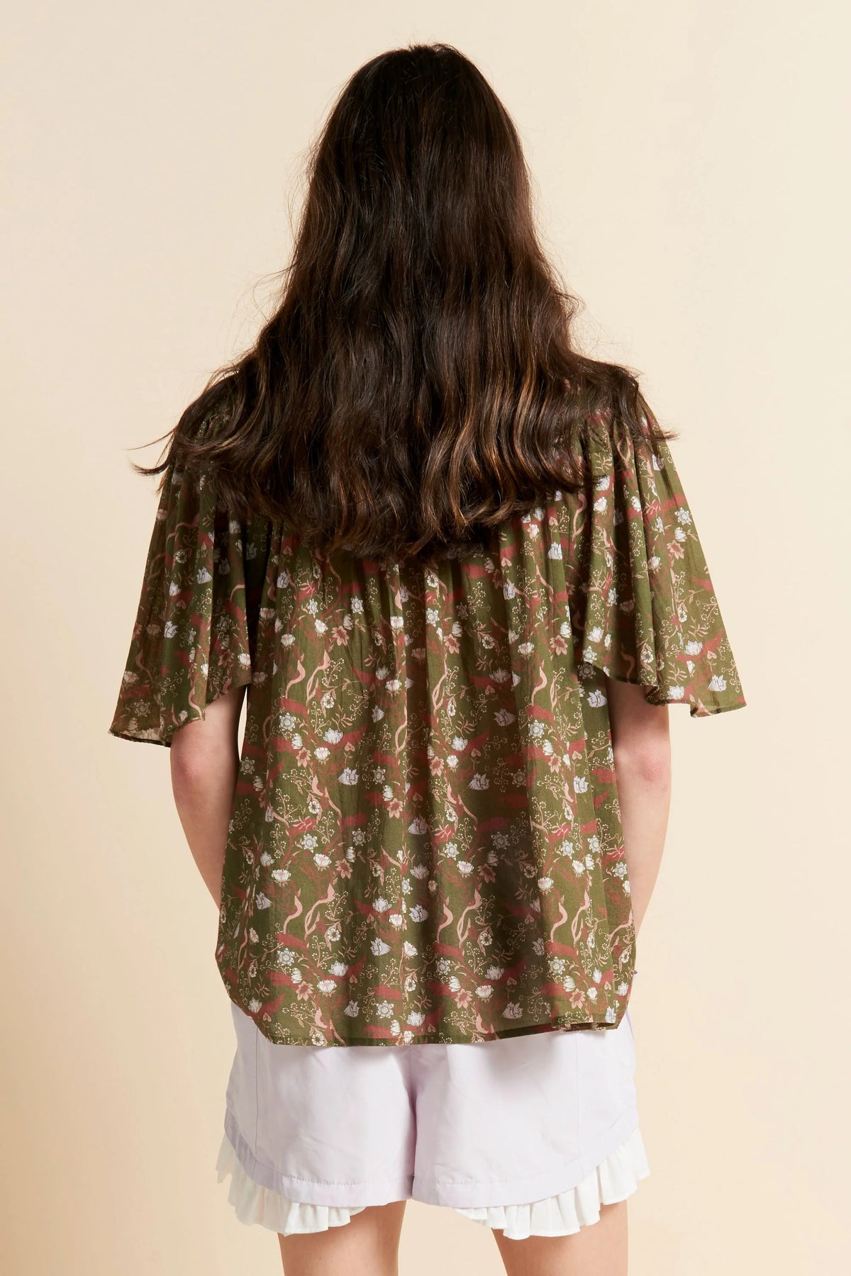 Agnes Blouse | Olive Multi