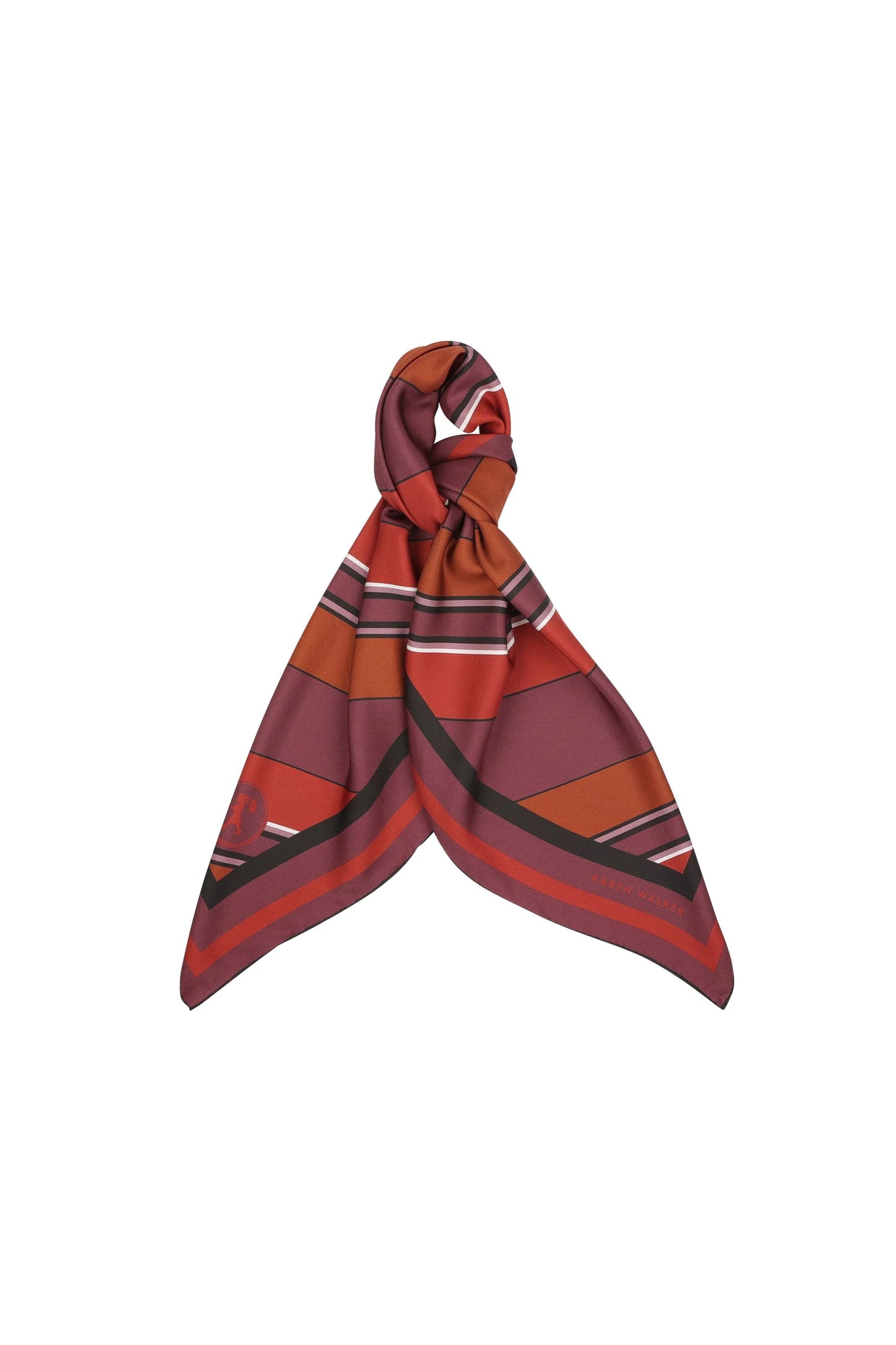 Stripe Classic Scarf | Plum