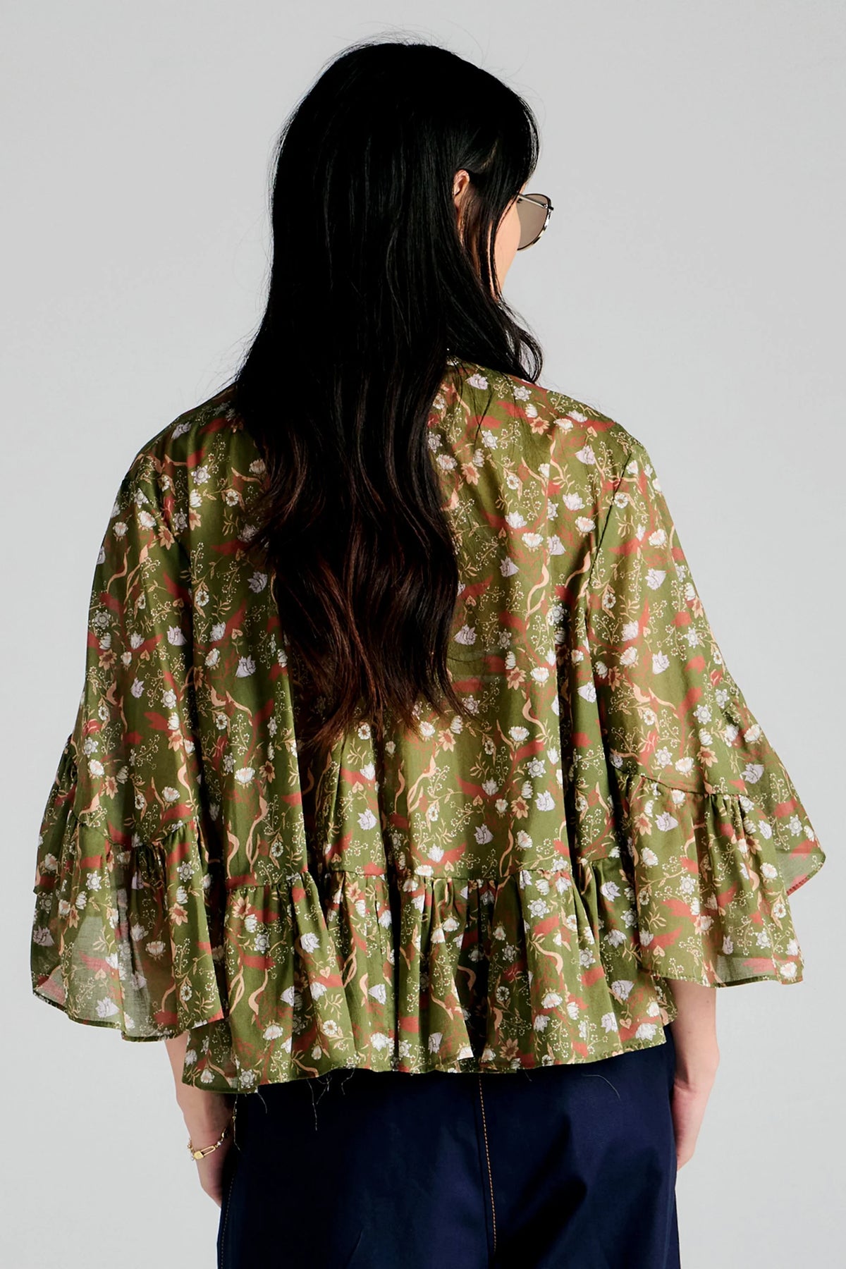 Fleur Blouse | Olive Multi