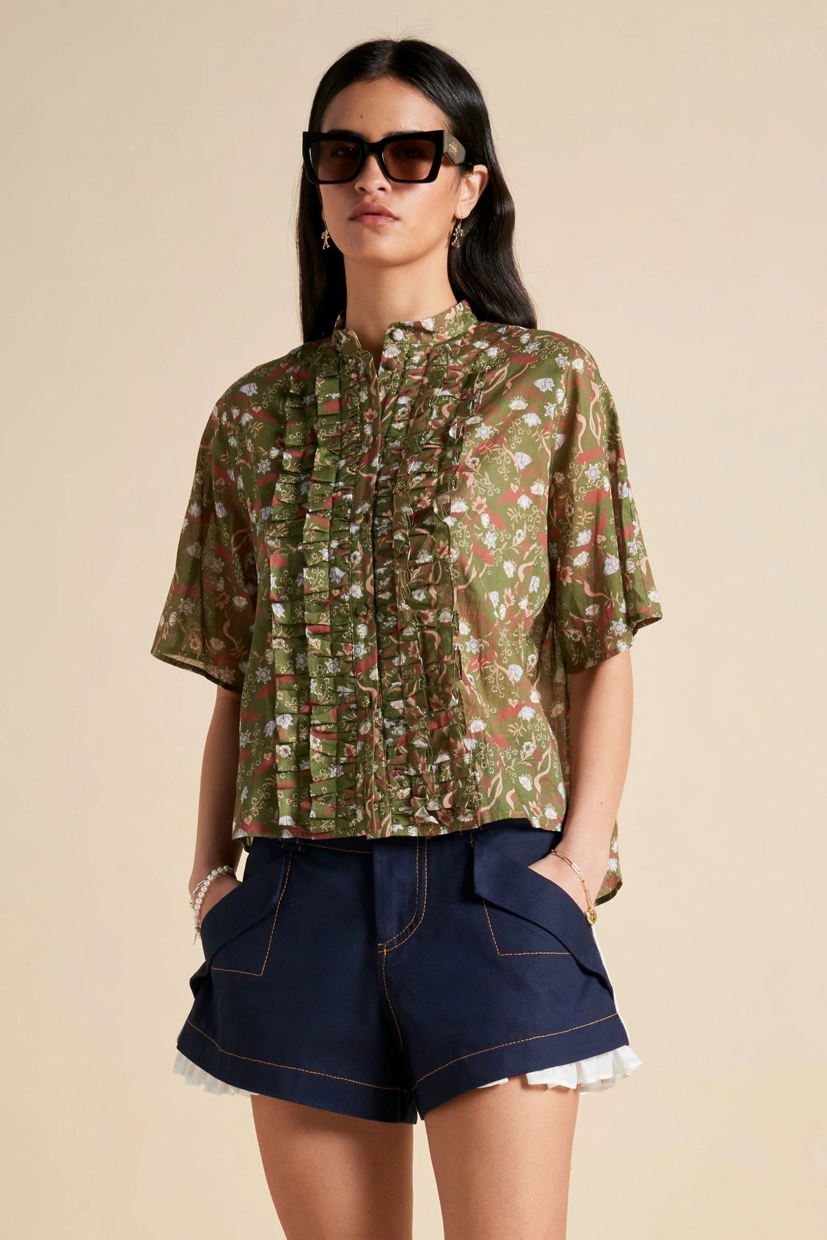 Colette Shirt | Olive Multi
