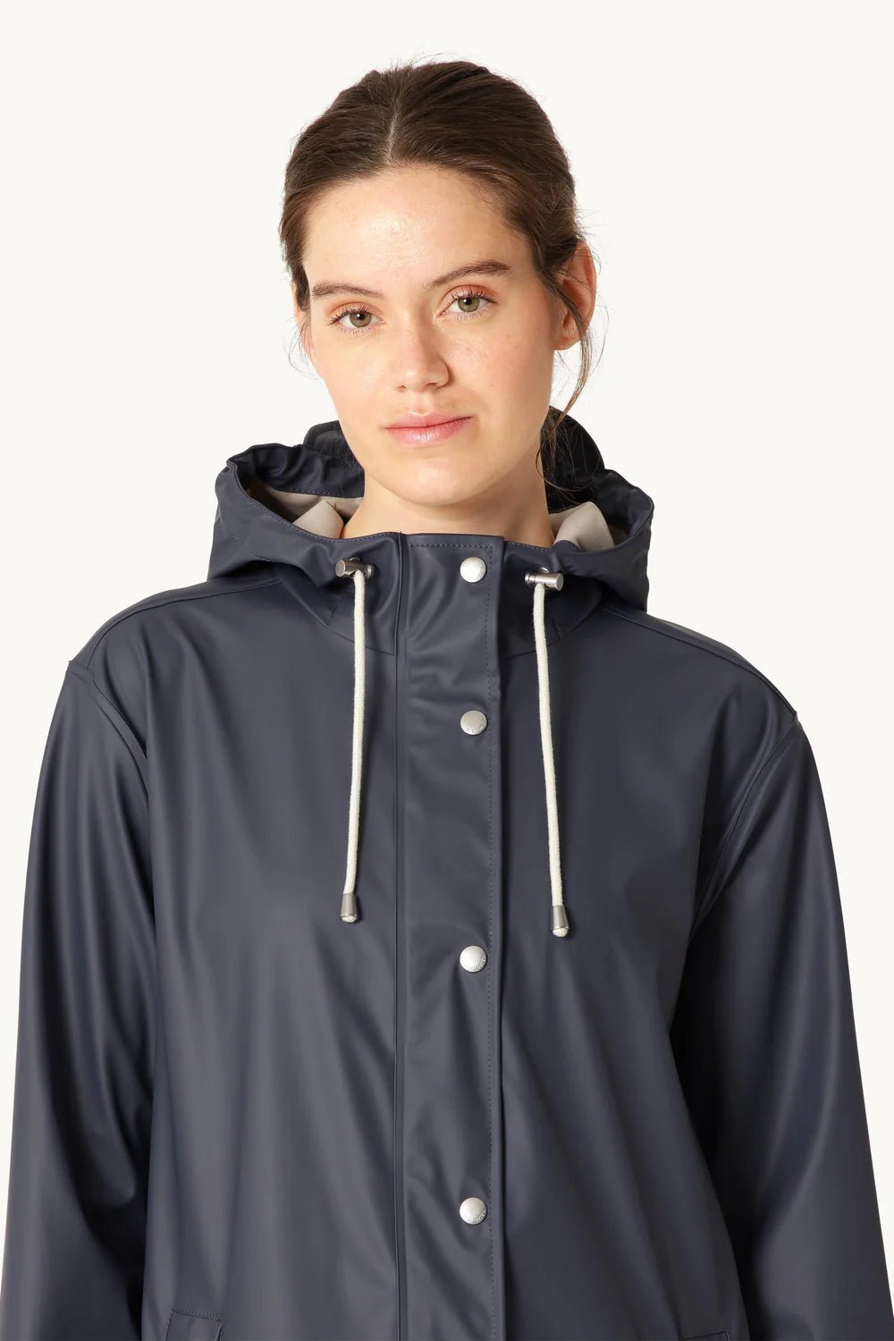 Ilse Jacobsen | RAIN232FR Long Rain Jacket | Ombre Blue | Palm Boutique