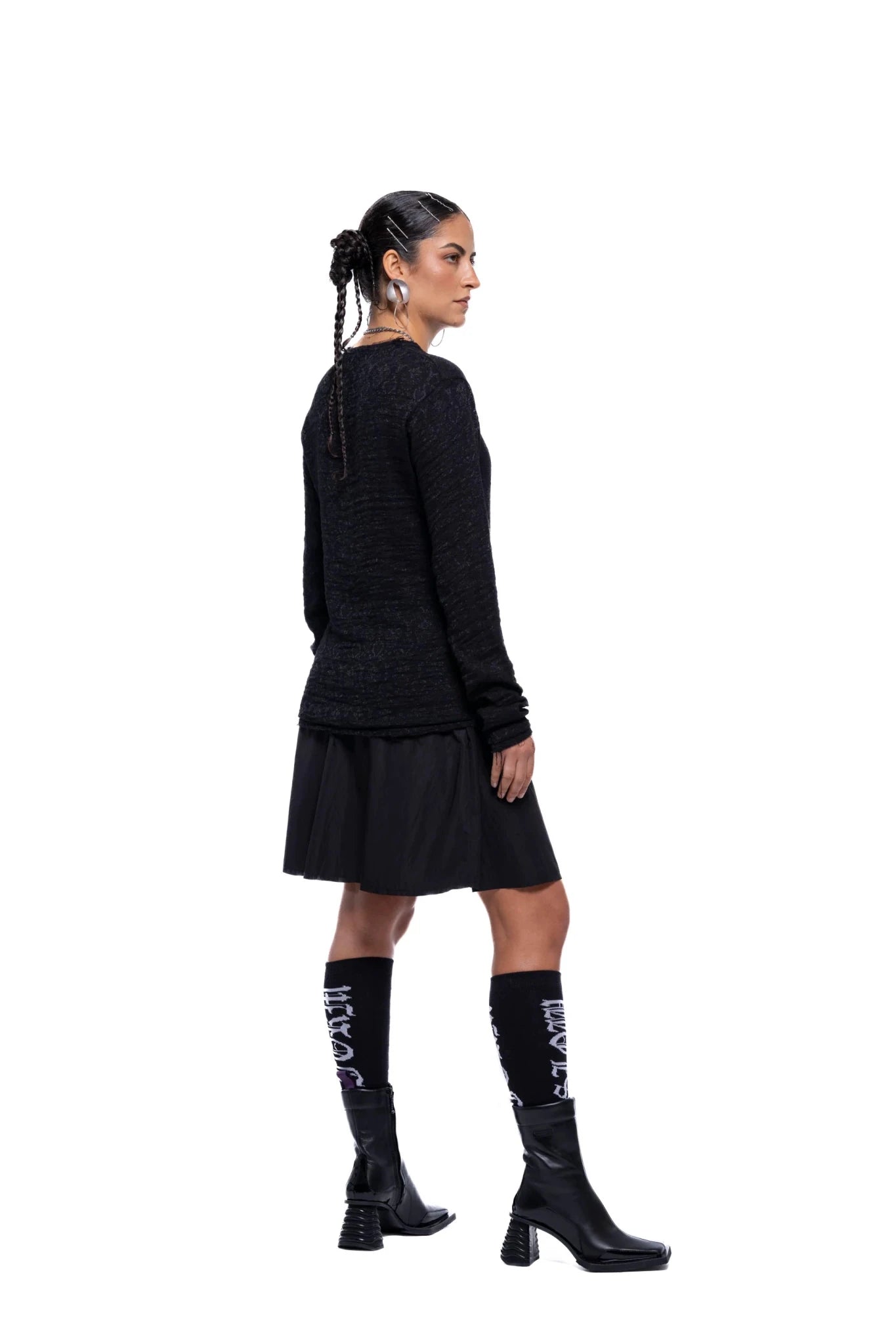 JPALM | Helena Top | Black Filigree | Palm Boutique