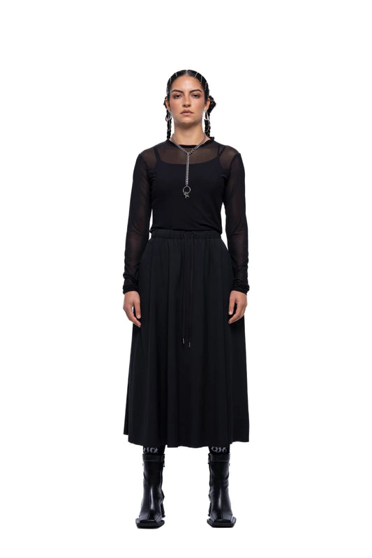 JPALM | Service Skirt Long | Black Suiting | Palm Boutique