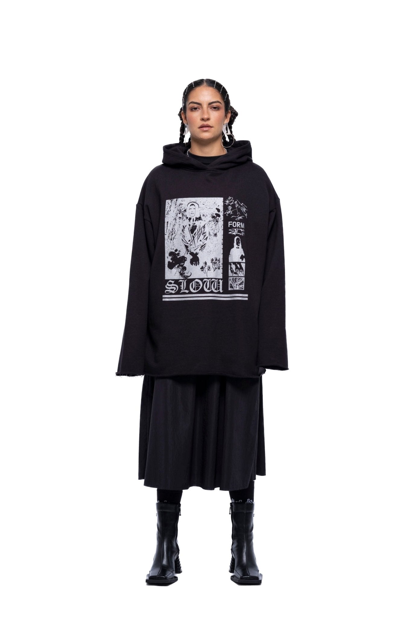 JPALM | Slow Form Hoodie | Black | Palm Boutique