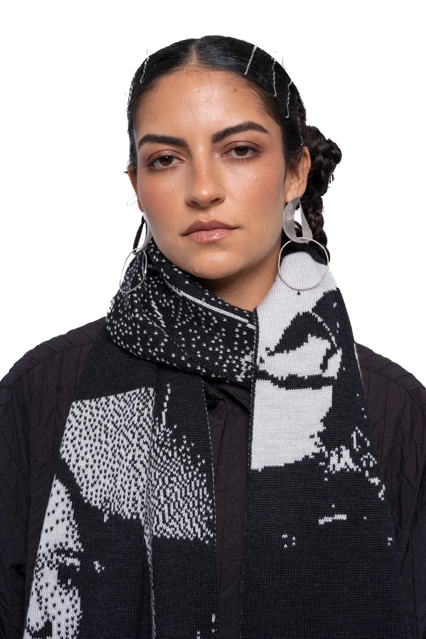 JPALM | Slow Form Scarf | Black/Off White | Palm Boutique