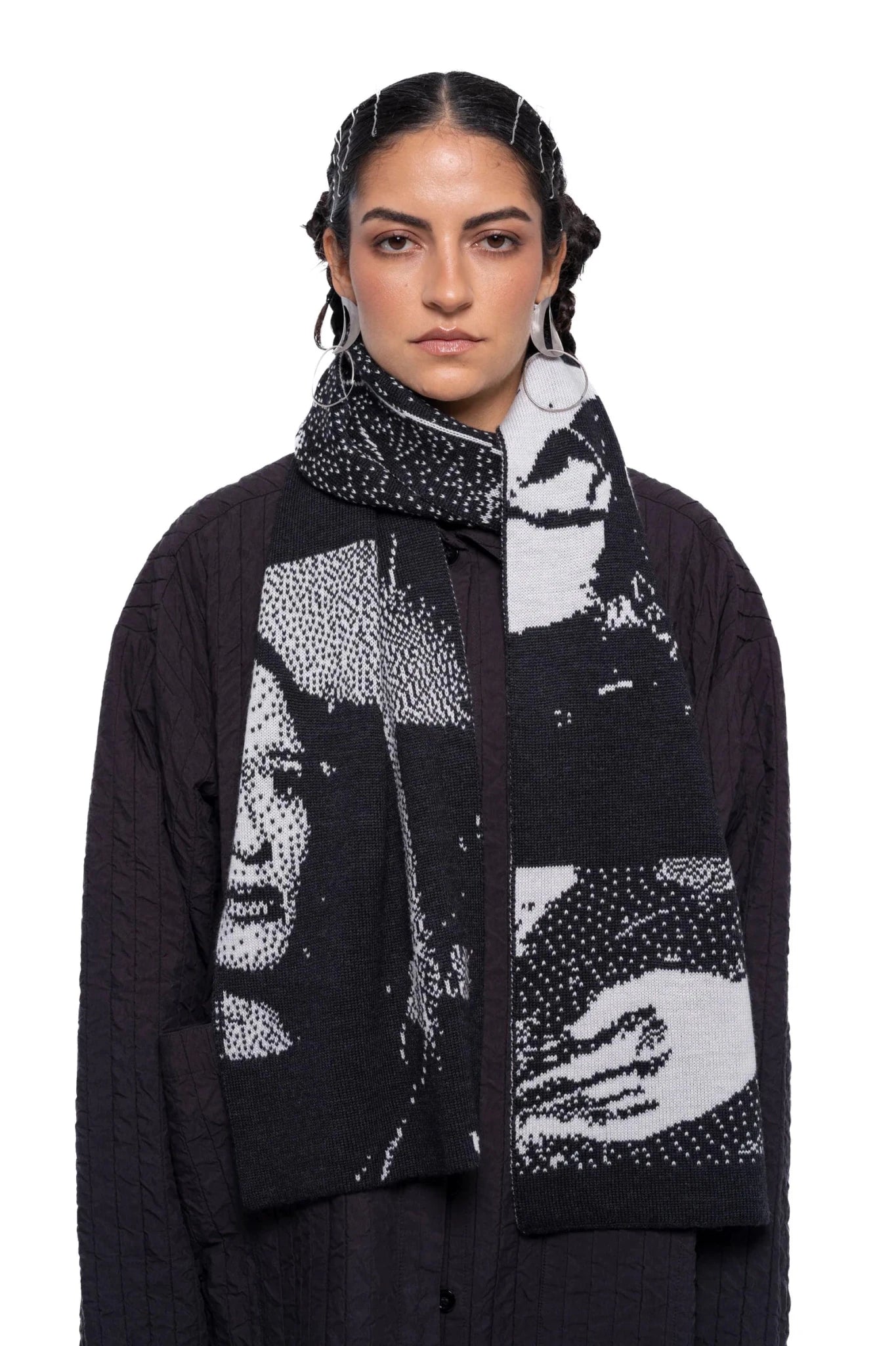 JPALM | Slow Form Scarf | Black/Off White | Palm Boutique