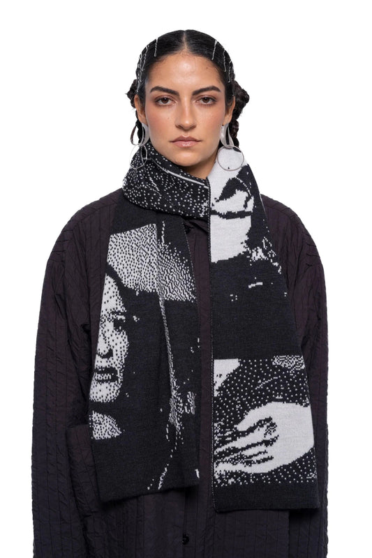 JPALM | Slow Form Scarf | Black/Off White | Palm Boutique