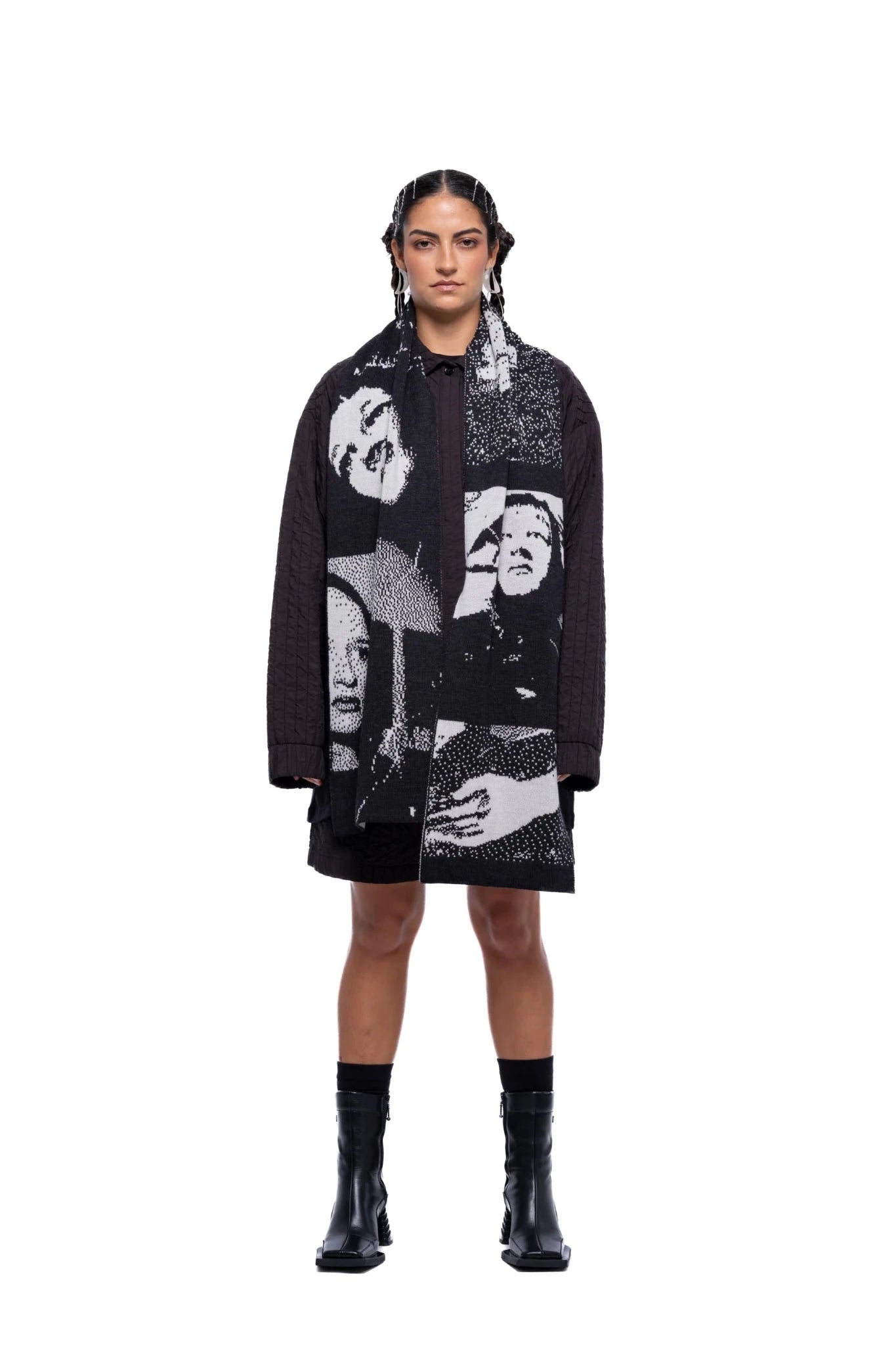 JPALM | Slow Form Scarf | Black/Off White | Palm Boutique