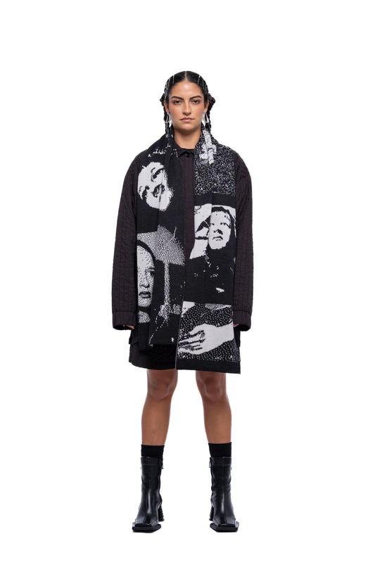 JPALM | Slow Form Scarf | Black/Off White | Palm Boutique
