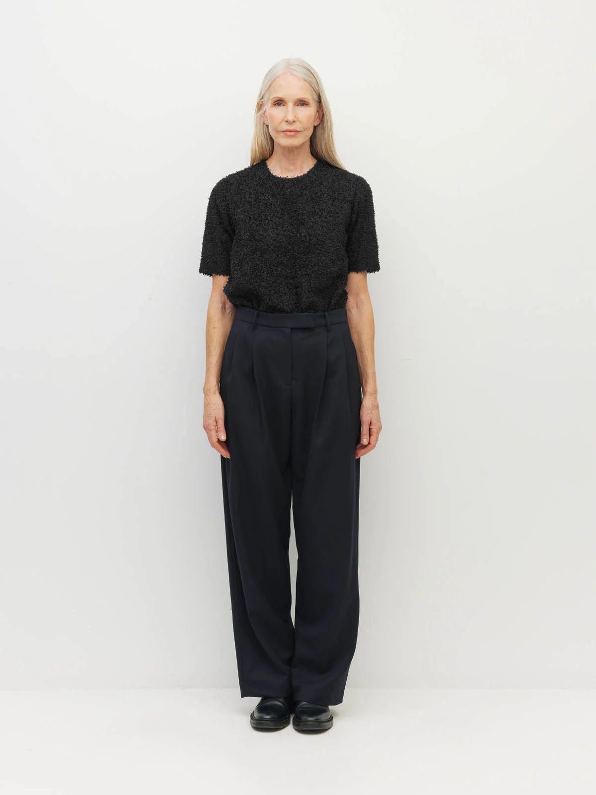 Juliette Hogan | Boyfriend Pant (Wool Twill) | Navy Twill | Palm Boutique